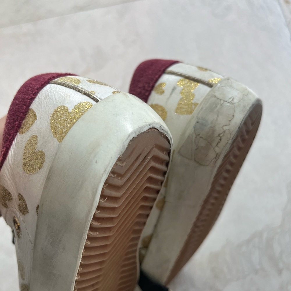 GOLDEN GOOSE DELUXE BRANS Girls Gold White Leather Trainers Sneakers (size 30) - Picture 3 of 7